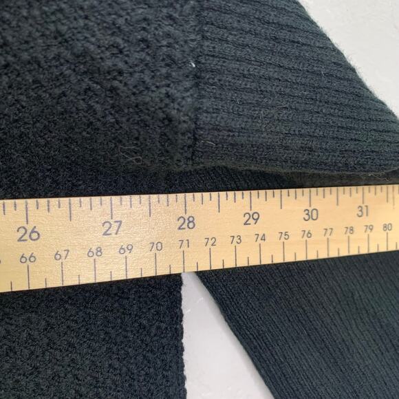 Democracy Womens Large Cardigan Lace Up Back Black Sweater Open Front Goth Core - Picture 8 of 9